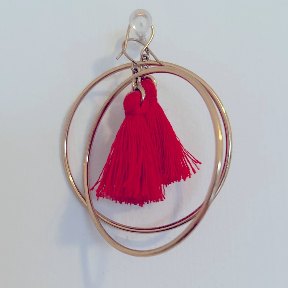 Trio of hoop earrings